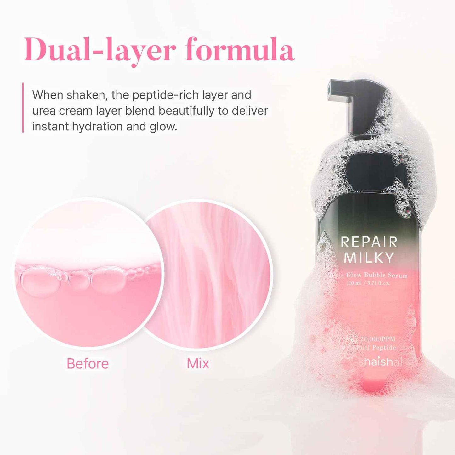 SHAISHAISHAI – Repair Milky Urea Glow Bubble Serum