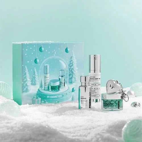 VT Shining Holiday Set Reedle Shot 100 + PDRN Essence + PDRN Capsule Cream