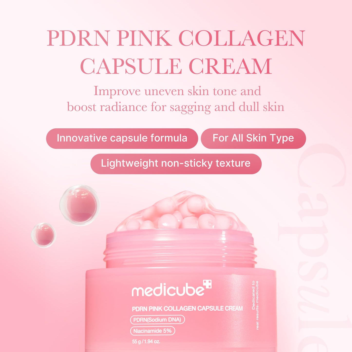 medicube - PDRN Pink Collagen Capsule Cream Medicube Ecuador Productos Originales Cosmetica Coreana skincare coreano
