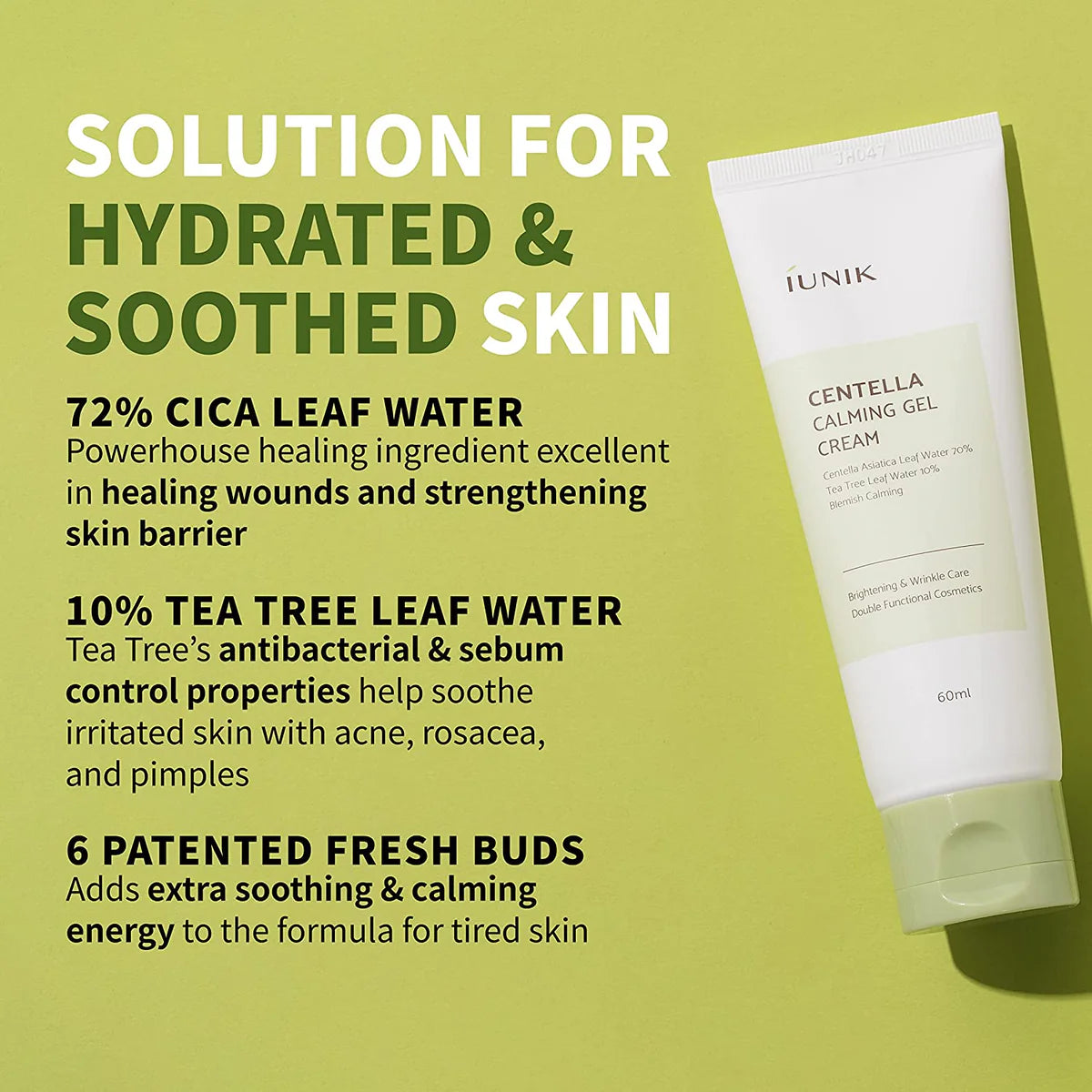 iUNIK - Centella Calming Gel Cream 60ml iUnik Ecuador Productos Originales Cosmetica Coreana