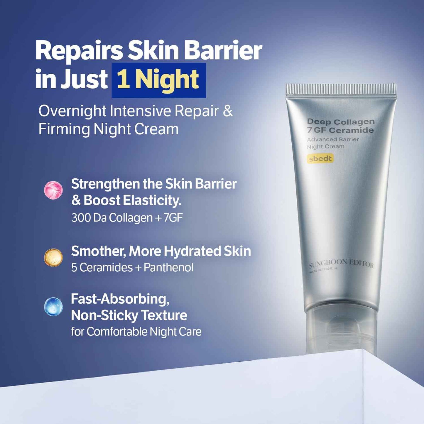 SUNGBOON EDITOR – Deep Collagen 7GF Ceramide Advanced Barrier Night Cream