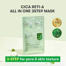VT Cosmetics – Cica Reti-A All In One 3Step Mask (1.5g + 1.5g + 25g) VT Ecuador Productos Originales Cosmetica Coreana skincare coreano