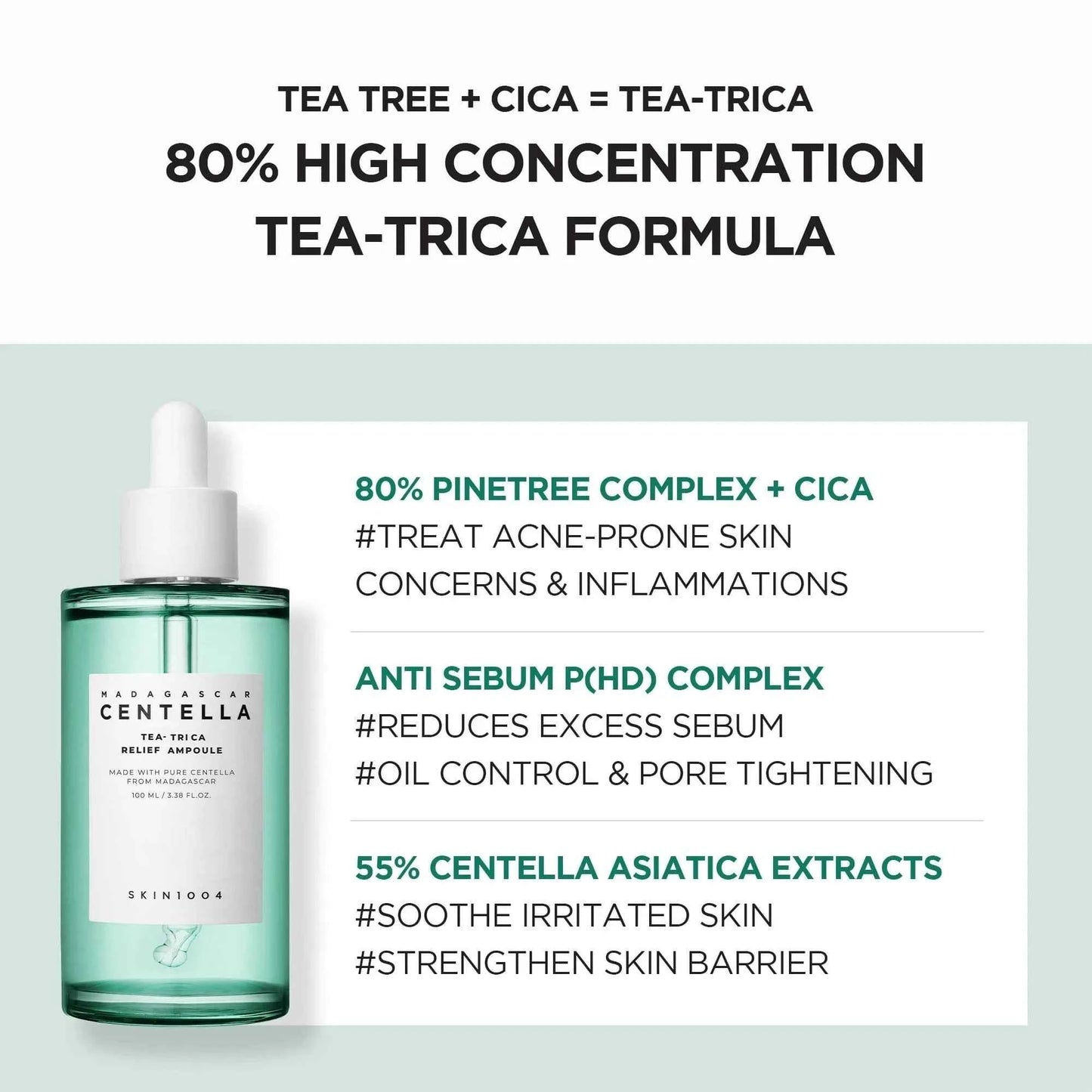 SKIN1004 - Madagascar Centella Tea-Trica Relief Ampoule 100ml