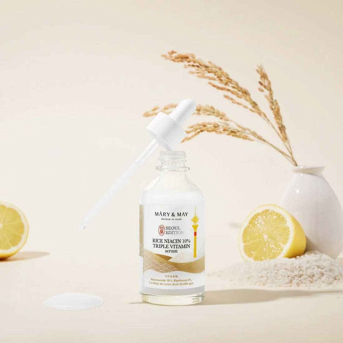 [Mary&May] Rice Niacin 10% Triple Vitamin Serum 80ml - Miinsecrets