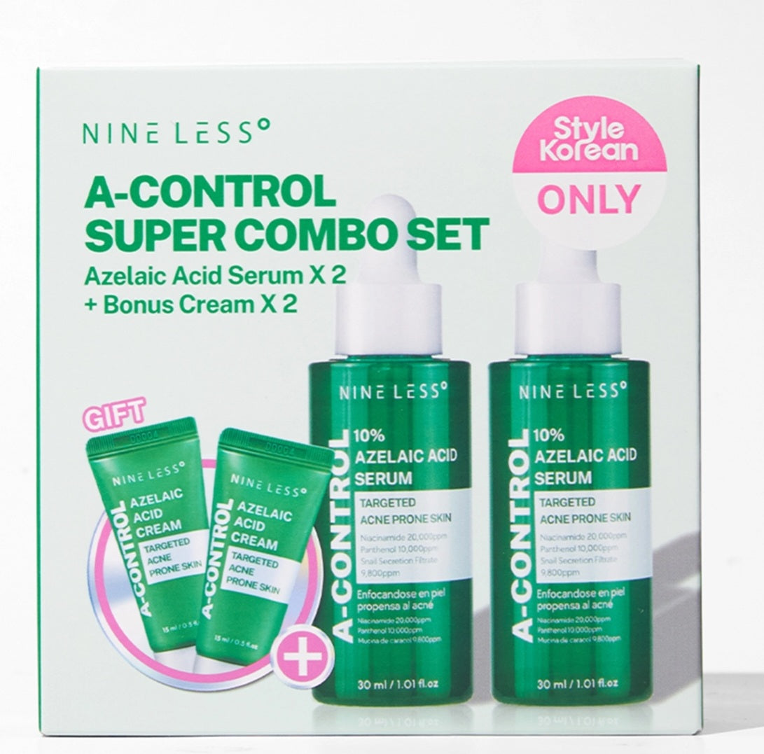 NINELESS] Azelaic Acid Serum Duo Set (Free Gift : Azelaic Acid Cream 15ml (2ea))