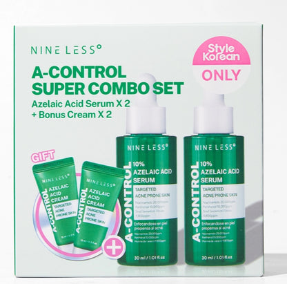 NINELESS] Azelaic Acid Serum Duo Set (Free Gift : Azelaic Acid Cream 15ml (2ea))