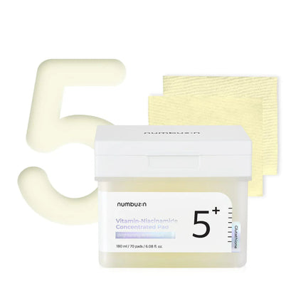 [Numbuzin] No.5 Vitamin-Niacinamide Concentrated Pad (70Pads) Numbuzin Ecuador Productos Originales Cosmetica Coreana