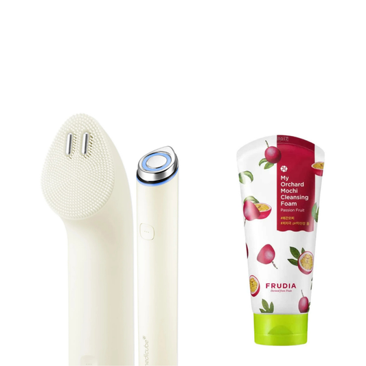 [MEDICUBE] AGE-R Booster Facial Cleansing Device Beige (Mini Plus + Cleansing Head) + [Frudia] My Orchard Cleansing Foam 120ml (Passion Fruit)