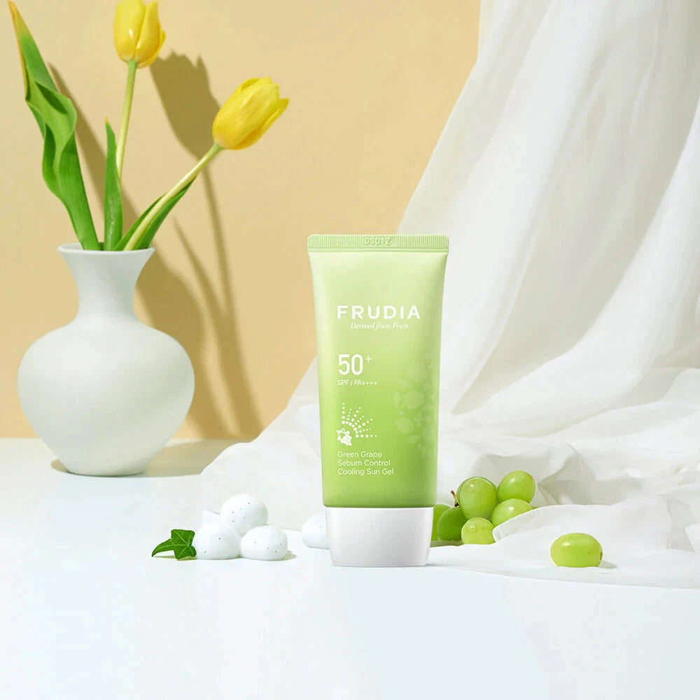 FRUDIA - Green Grape Sebum Control Sun Gel Frudia Ecuador Productos Originales Cosmetica Coreana skincare coreano