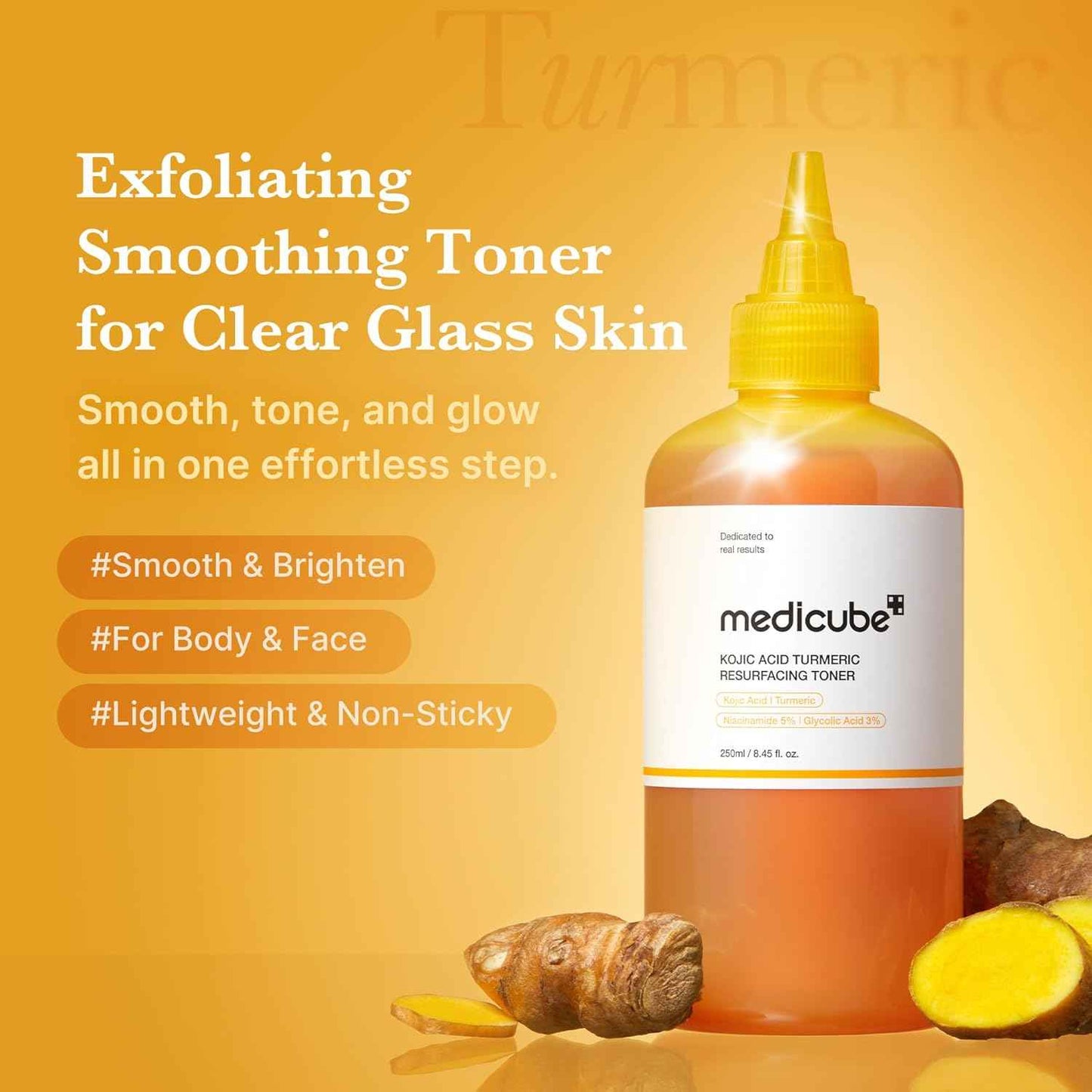 medicube - Kojic Acid Turmeric Resurfacing Toner [250ml]
