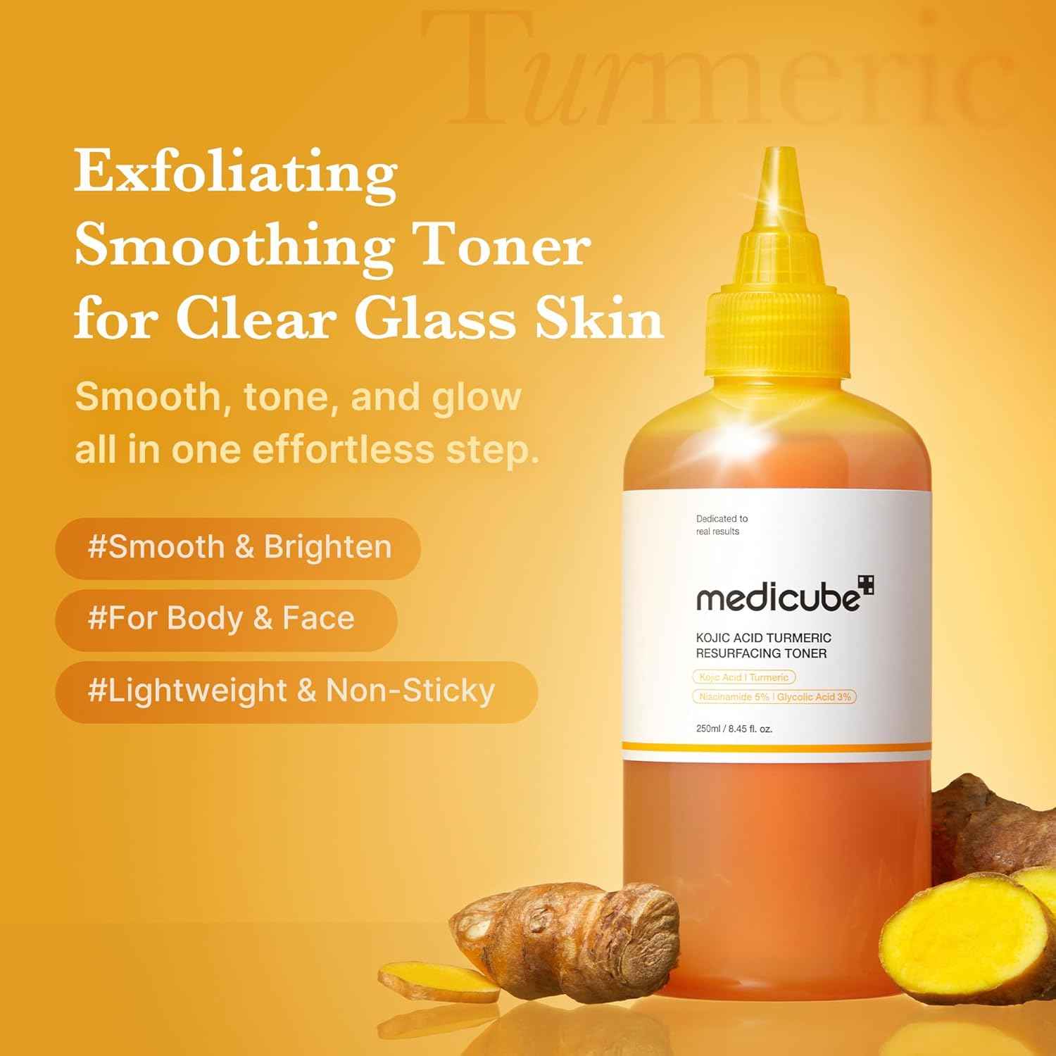 medicube - Kojic Acid Turmeric Resurfacing Toner [250ml]
