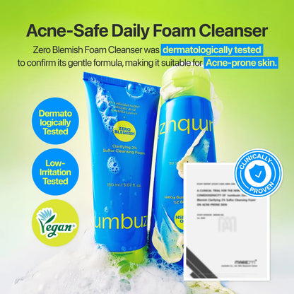 numbuzin - Zero Blemish Clarifying 2% Sulfur Cleansing Foam [150ml]