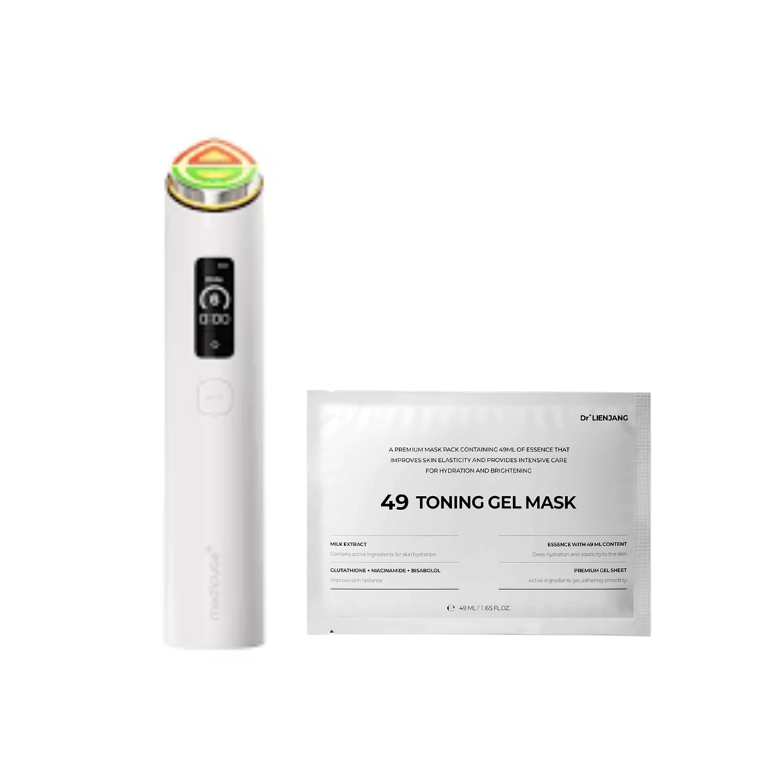 medicube - AGE-R Booster Pro X2 White [1 Set (English Version)] + dr.lienjang 49 toning gel mask (5unidades)