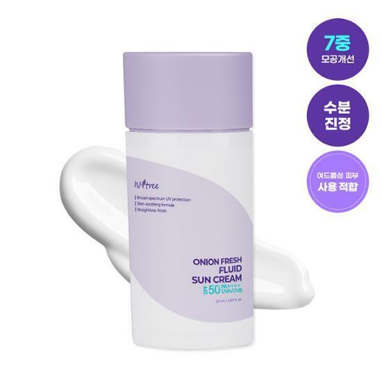Isntree - Onion Fresh Fluid Sun Cream SPF50+ PA++++ Isntree Ecuador Productos Originales Cosmetica Coreana