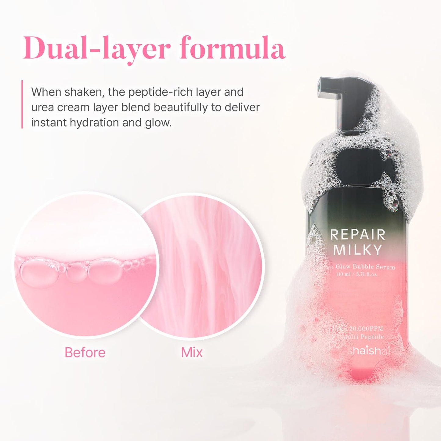 SHAISHAISHAI – Repair Milky Urea Glow Bubble Serum