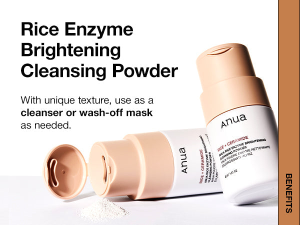 [Anua] Rice Enzyme Brightening Cleansing Powder 40g ANUA Ecuador Productos Originales Cosmetica Coreana