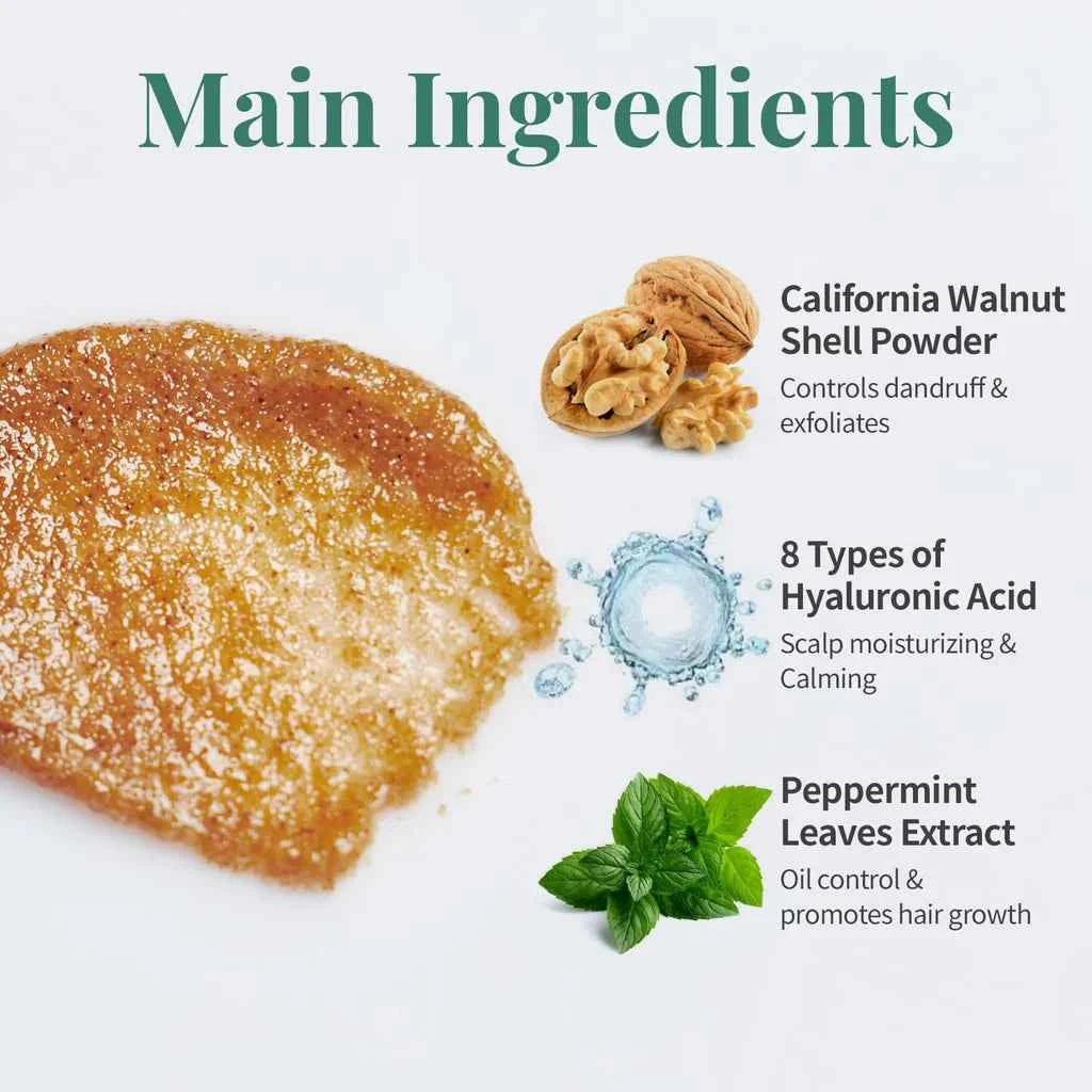 [plu] Exfoliating Scalp Scrub Peppermint 200g