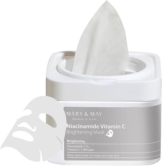 [Mary&May] Niacinamide Vitamin C Brightening Mask (30ea) - Miinsecrets