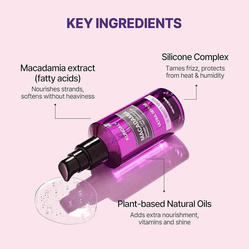 [KUNDAL] Macadamia Hair Serum 100ml #Baby Powder