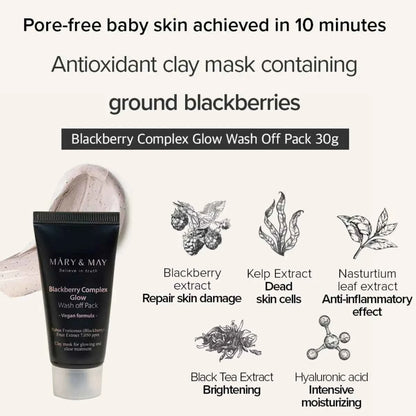 [Mary&May] *mini* Blackberry Complex low Wash off Pack 30g
