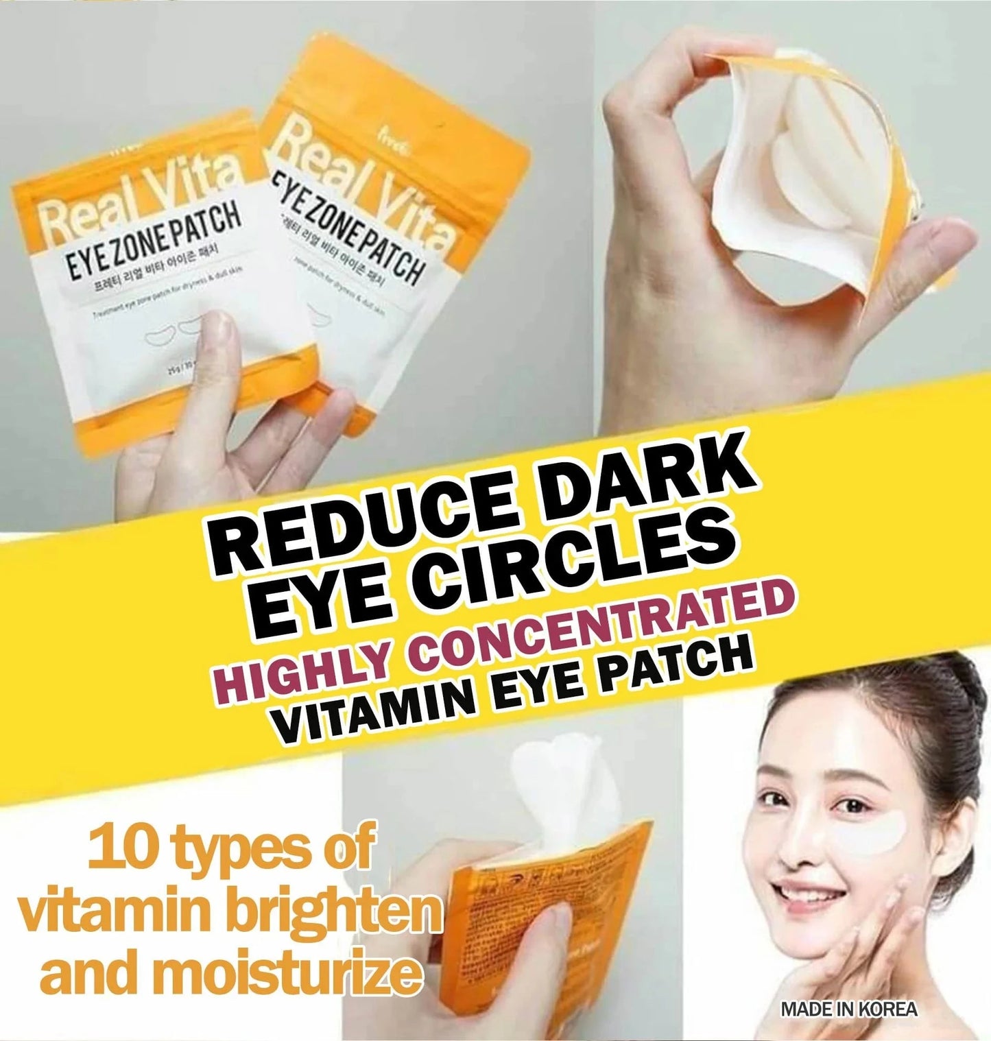 [PRRETI] Real Vita Eye Zone Patch 25g (30sheets) PRRETI Ecuador Productos Originales Cosmetica Coreana skincare coreano