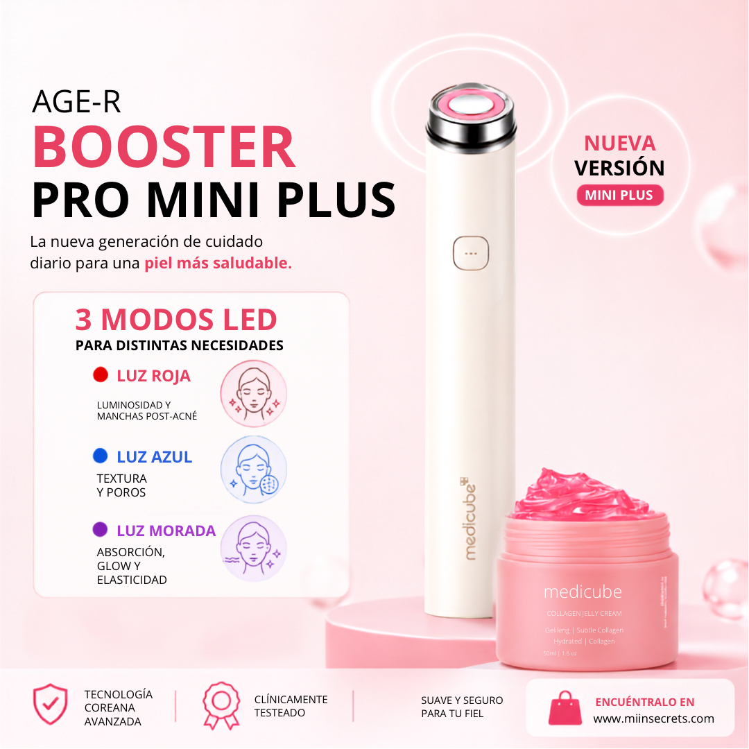 Combo Medicube AGE-R Booster Pro Mini Plus + Collagen Jelly Cream 50ml