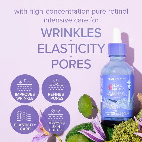 [Mary&May] Retinol 0.1% Bakuchiol CICA Serum 80ml - Miinsecrets