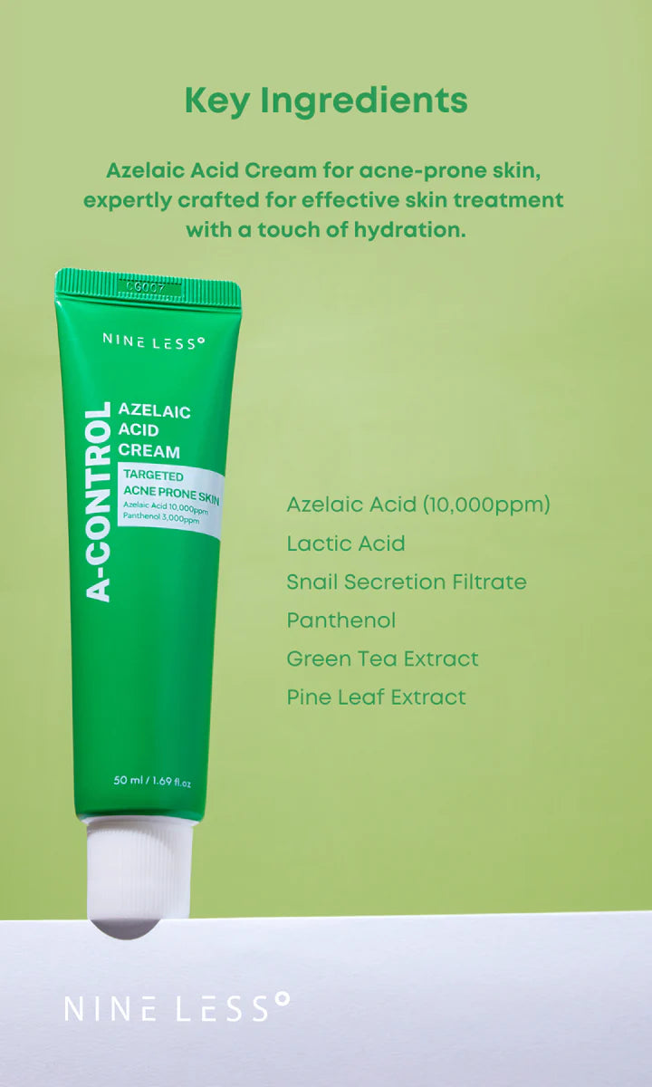 NINELESS - A-Control Azelaic Acid Cream [50ml] - Miinsecrets