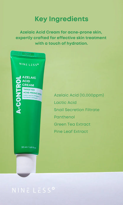 NINELESS - A-Control Azelaic Acid Cream [50ml] - Miinsecrets