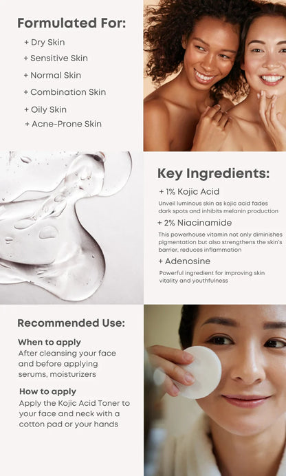 NINELESS - B-Boost 1% Kojic Acid Toner [200ml]