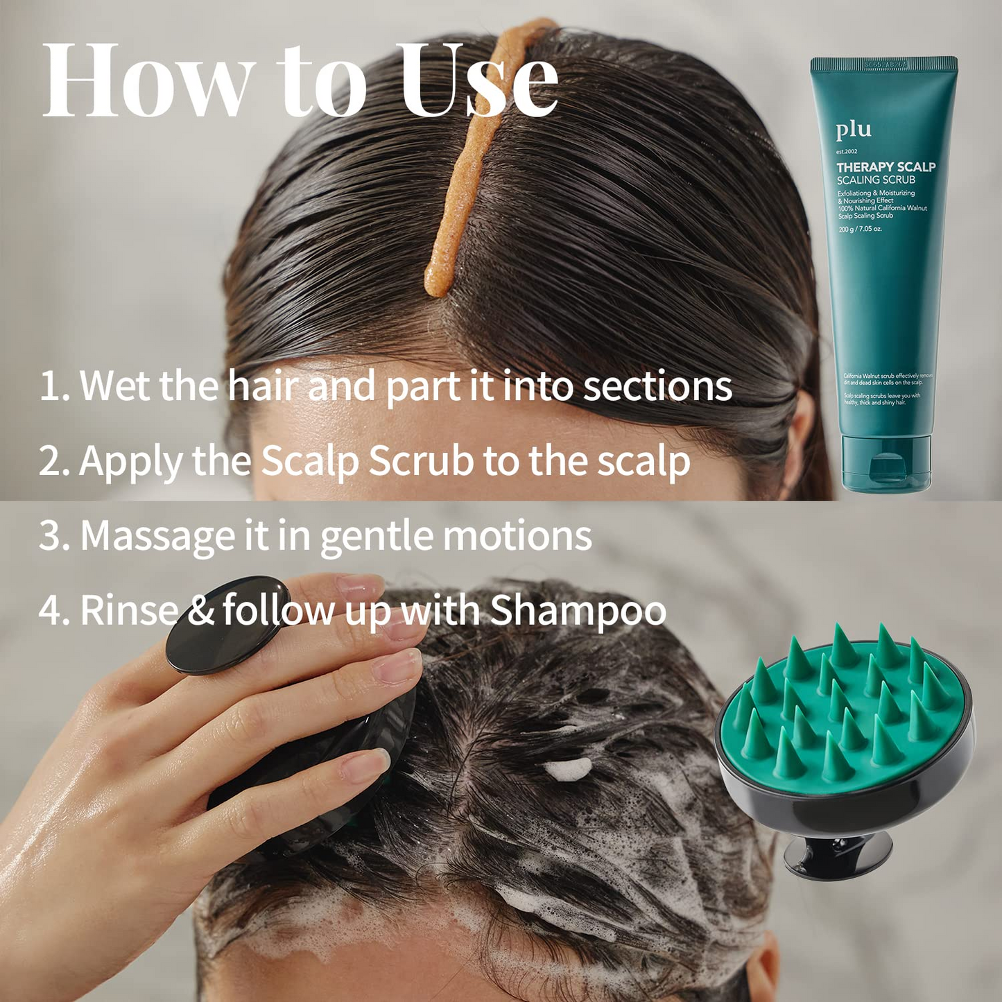[plu] Exfoliating Scalp Scrub Peppermint 200g