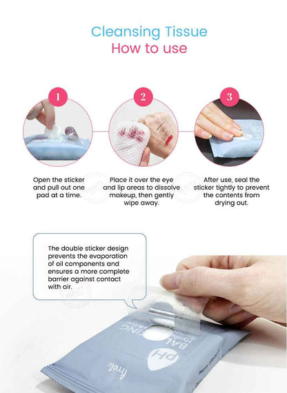 [PRRETI] pH Balancing Hyaluronic Lip&Eye Remover Pads 30pads