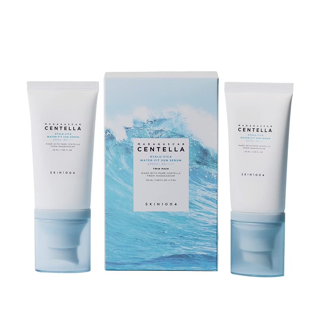 SKIN1004 - Madagascar Centella Hyalu-Cica Water-Fit Sun Serum Twin Pack [50ml x 2 pcs]