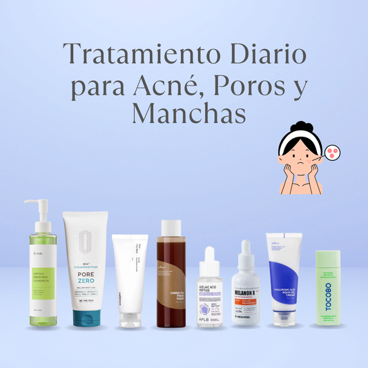✨ Tratamiento Diario para Acné, Poros y Manchas. Para piel grasa con tendencia acneica