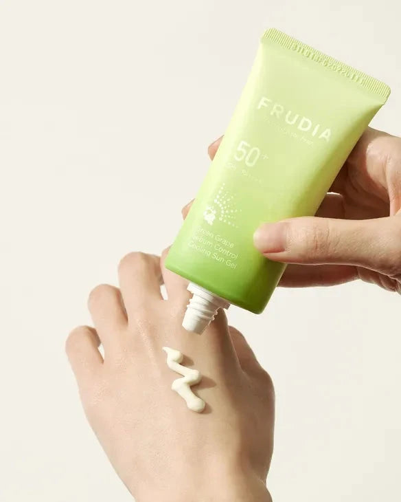 FRUDIA - Green Grape Sebum Control Sun Gel Frudia Ecuador Productos Originales Cosmetica Coreana skincare coreano