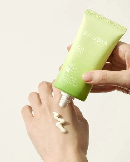 FRUDIA - Green Grape Sebum Control Sun Gel Frudia Ecuador Productos Originales Cosmetica Coreana skincare coreano