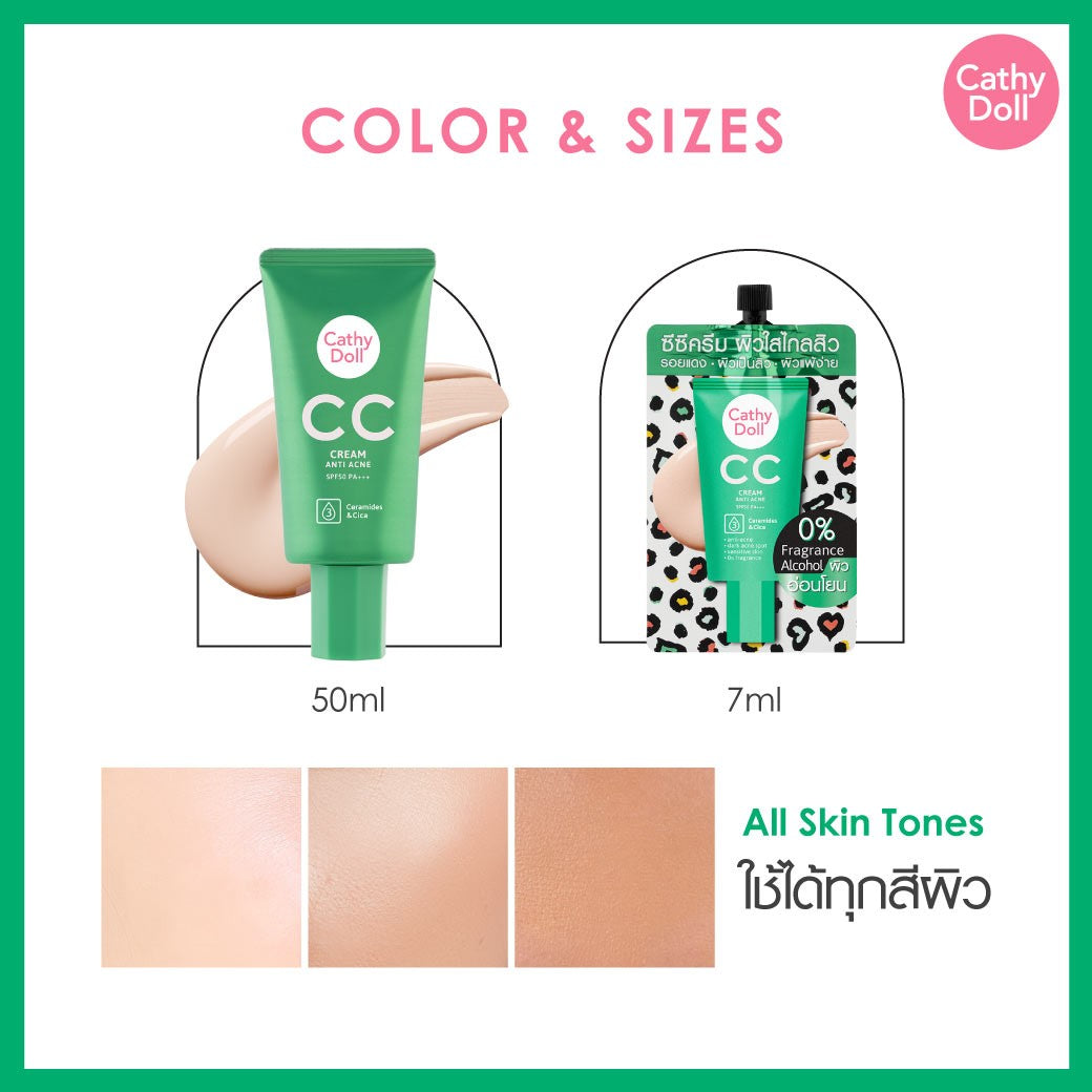 Cathy Doll - Anti Acne CC Cream SPF 50 PA+++ [50g]
