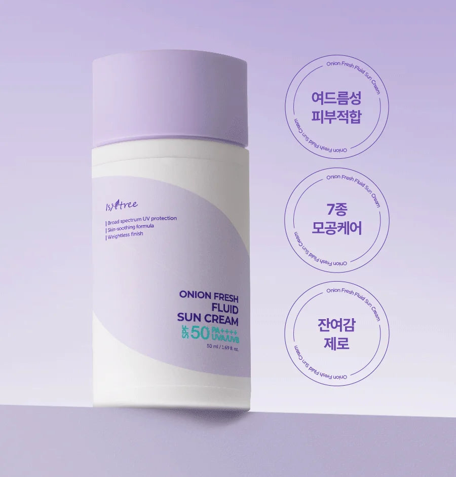 Isntree - Onion Fresh Fluid Sun Cream SPF50+ PA++++ Isntree Ecuador Productos Originales Cosmetica Coreana