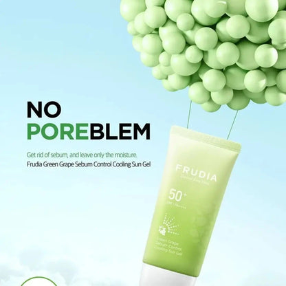 FRUDIA - Green Grape Sebum Control Sun Gel Frudia Ecuador Productos Originales Cosmetica Coreana skincare coreano