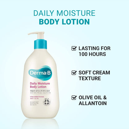 derma b daily moisture body lotion 400ml