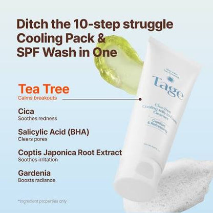 Tage - Cica-Tree Cooling Jelly To Foam Cleanser [120ml]