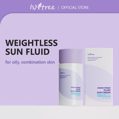 Isntree - Onion Fresh Fluid Sun Cream SPF50+ PA++++ Isntree Ecuador Productos Originales Cosmetica Coreana
