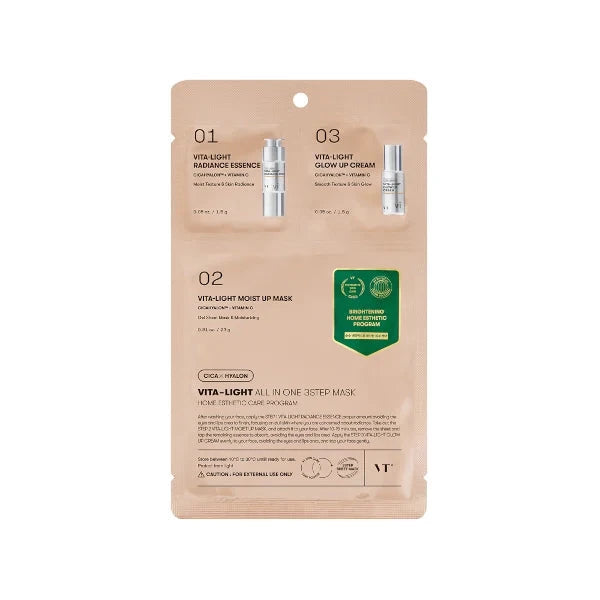 VT Cosmetics – Vita-Light All In One 3Step Mask (1.5g + 1.5g + 25g) VT Ecuador Productos Originales Cosmetica Coreana skincare coreano